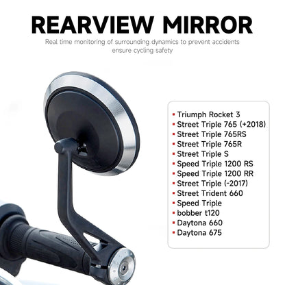 Triumph Bar End Wing Mirrors (Round or Diamond)