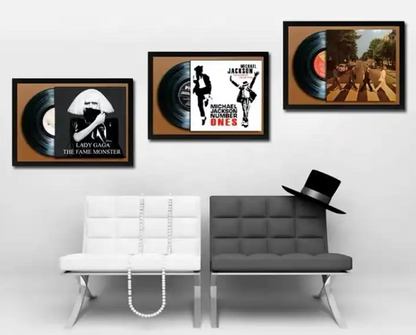Wooden Vinyl Record / CD Wall Display Frames - High Quality