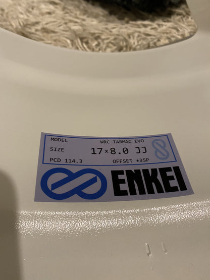 Enkei WRC Tarmac Evo Barrel Stickers / Decals - Boosted Kiwi