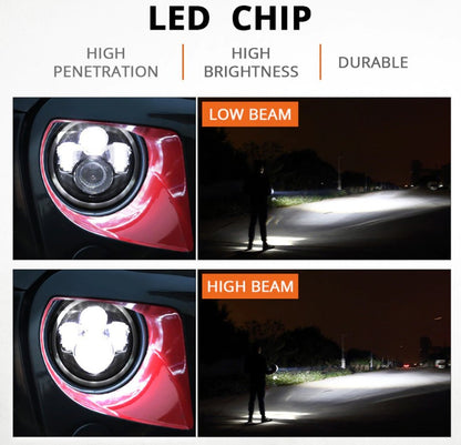 7" Universal Halo Headlights (Pair) - Boosted Kiwi