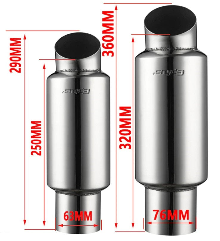 Big Bore Exhaust Tip / Muffler - Dumpy Style - Boosted Kiwi