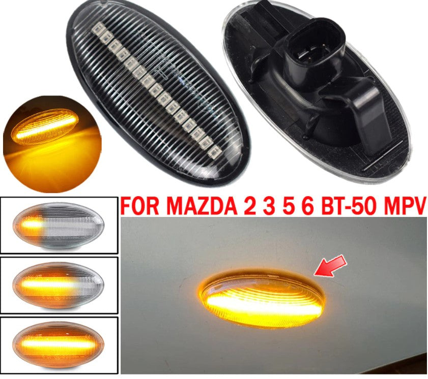 Hililand indicateur de clignotant 2 pièces couleur fumée LED marqueur  latéral clignotants pour Mazda 3 5 6 BT-50 MPV - Cdiscount Auto