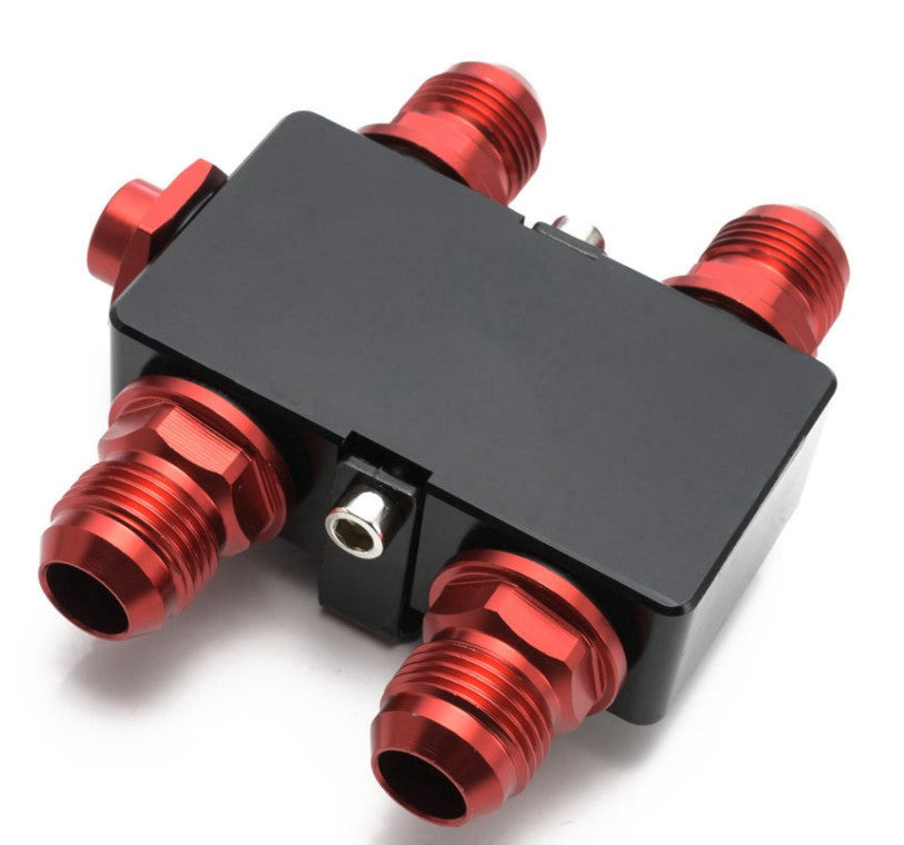 Universal In-Line Oil Cooler Thermostat Block (AN10) - Boosted Kiwi