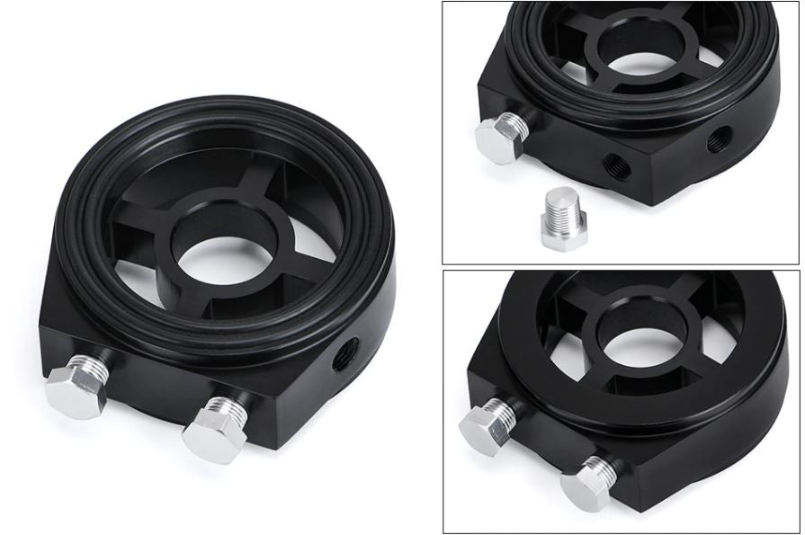 Oil Filter Sandwich Plate Adapter - Universal With Adapters - Boosted Kiwi