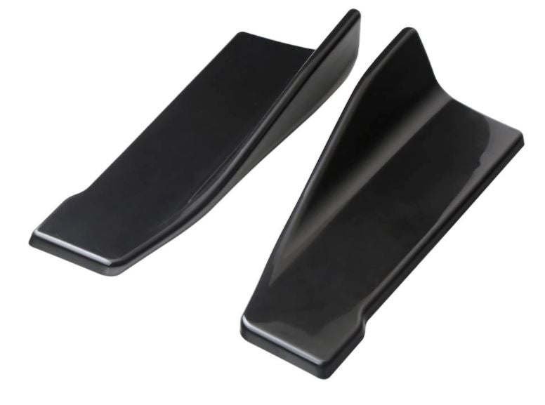 Universal Rear Bumper Lips / Winglets / Canards / Extensions (Black or Carbon) - Boosted Kiwi