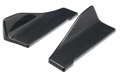 Universal Rear Bumper Lips / Winglets / Canards / Extensions (Black or Carbon) - Boosted Kiwi