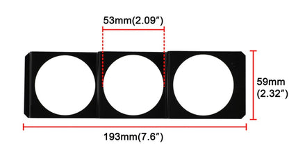 Triple 52mm Gauge Holder - Single Din Slot - Boosted Kiwi