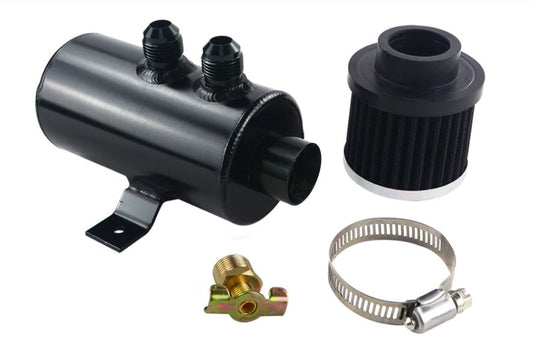 Universal Oil Catch Can / Catch Tank - 0.75L (Black or Silver) - Boosted Kiwi