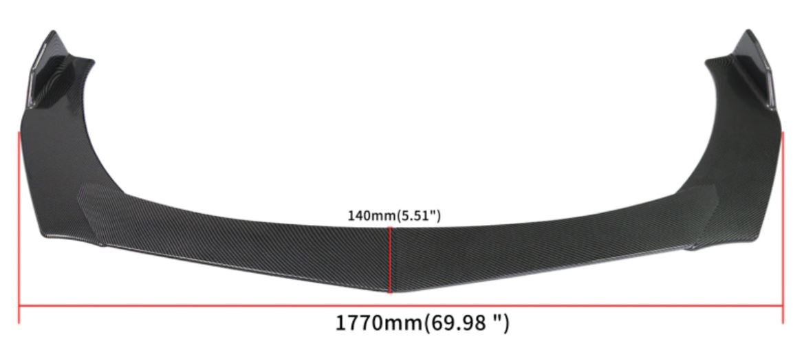 Universal Front Splitter Kit - 4 Piece (Multiple Colours) - Boosted Kiwi