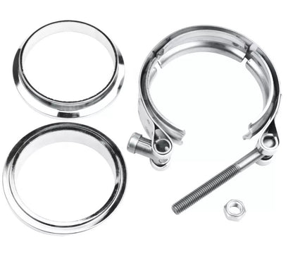 Stainless Steel V-Band Clamp Kit (3", 3.5", 4.0") - High Quality