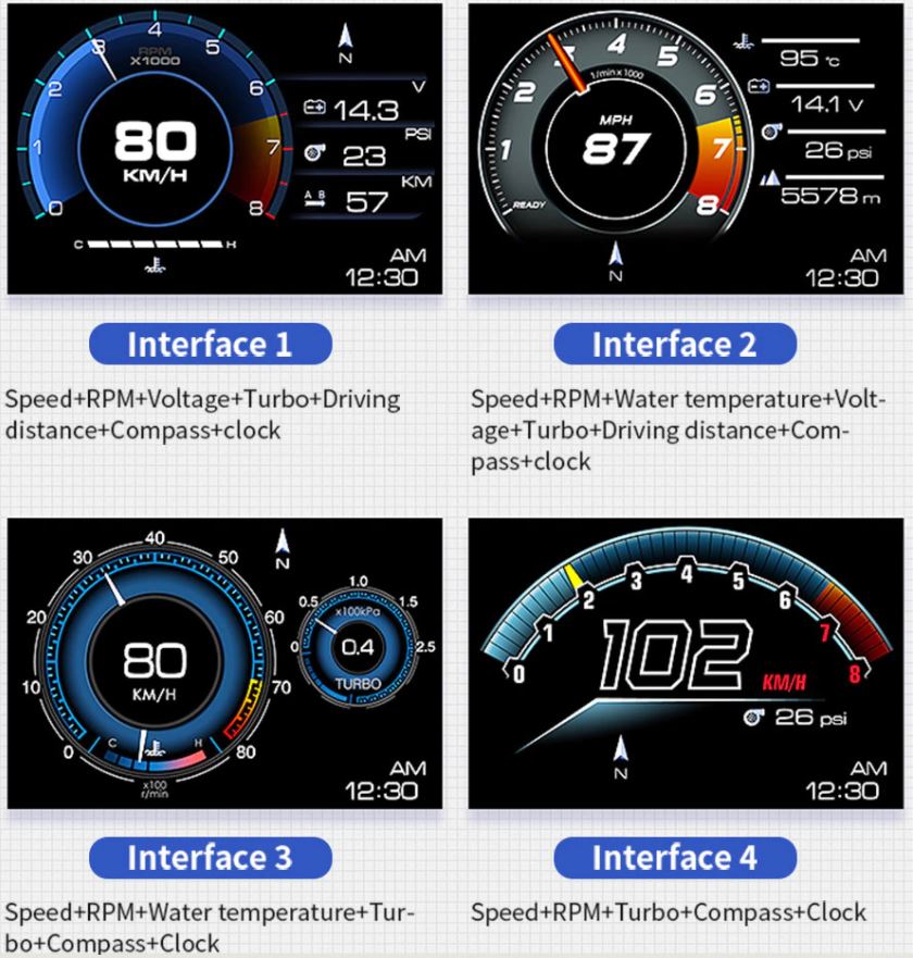 Universal OBD2 Multi Display Unit / Gauge - Boosted Kiwi